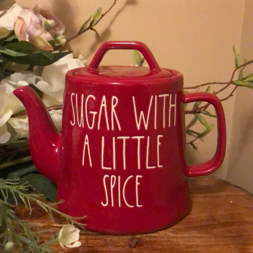 RAE DUNN TEA KETTLE "SUGAR WITH A LITTLE SPICE"